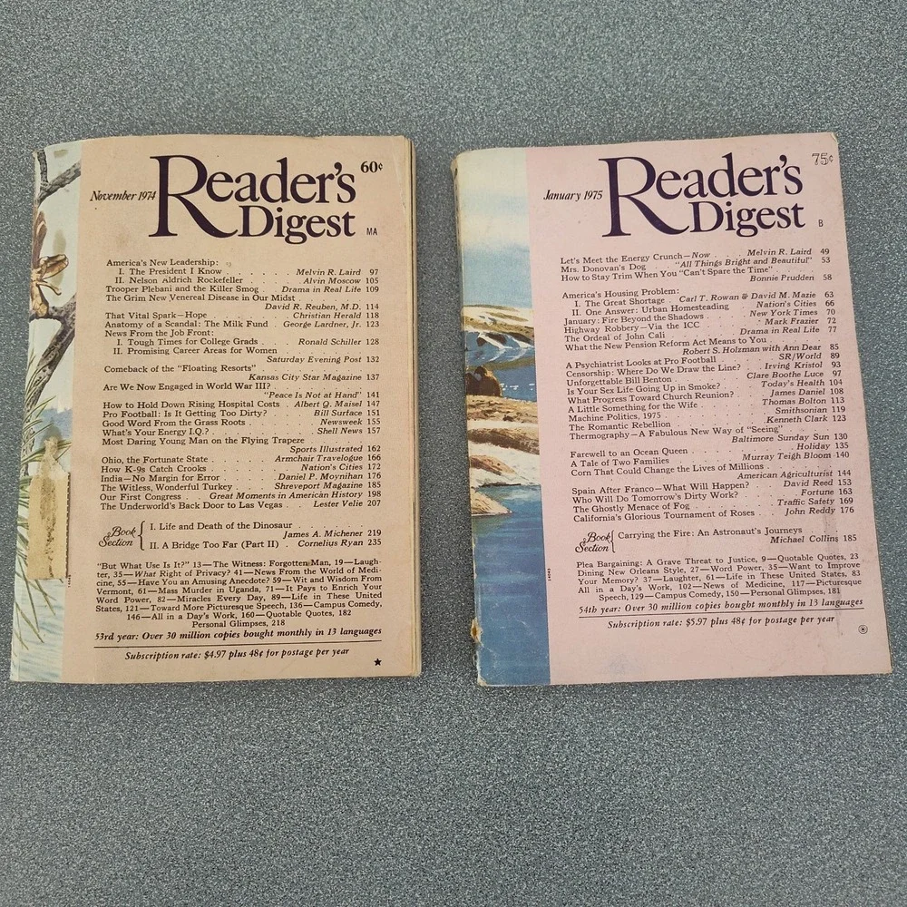 Vintage Reader's Digest November 1974 January 1975